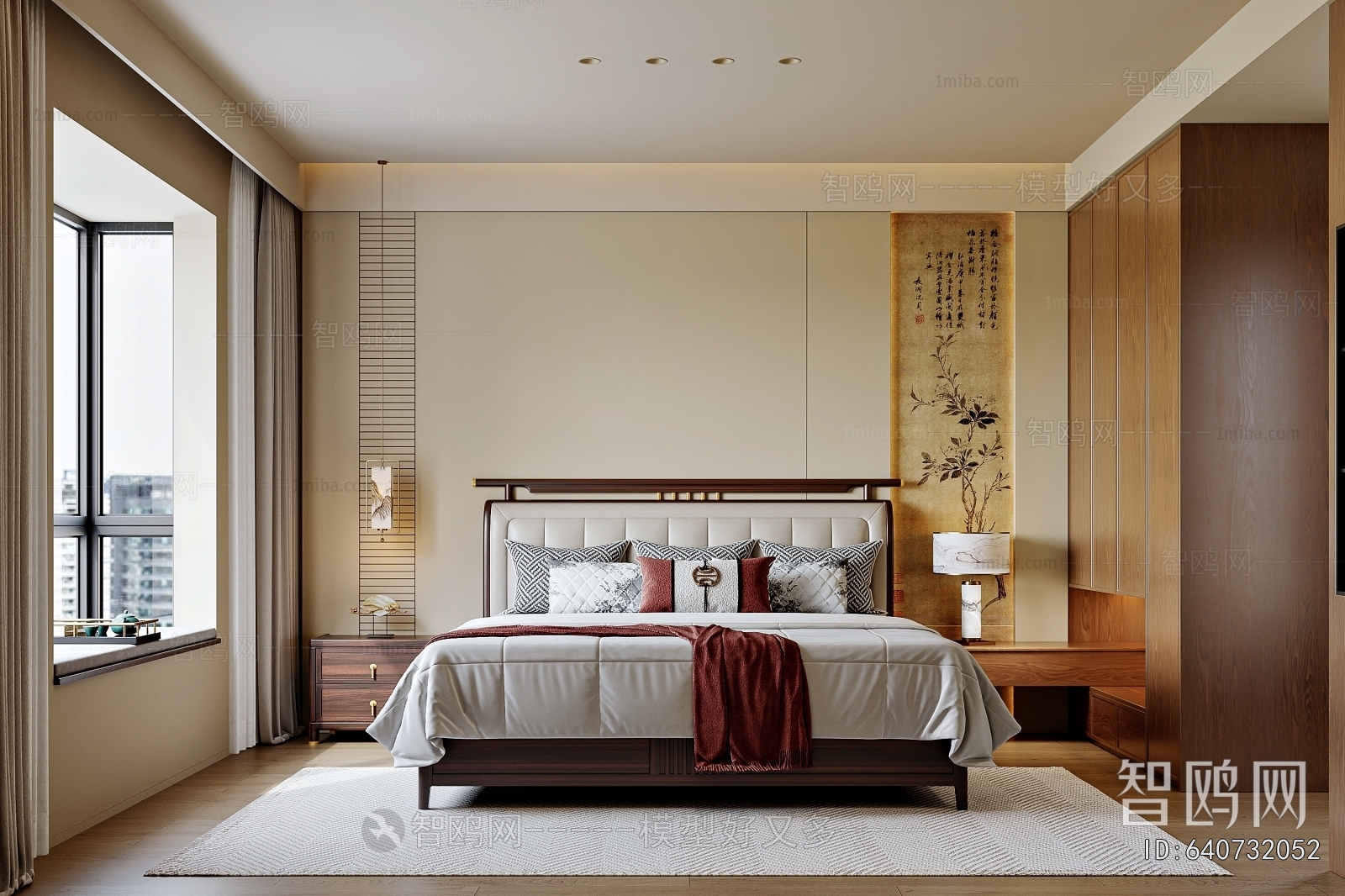 New Chinese Style Bedroom
