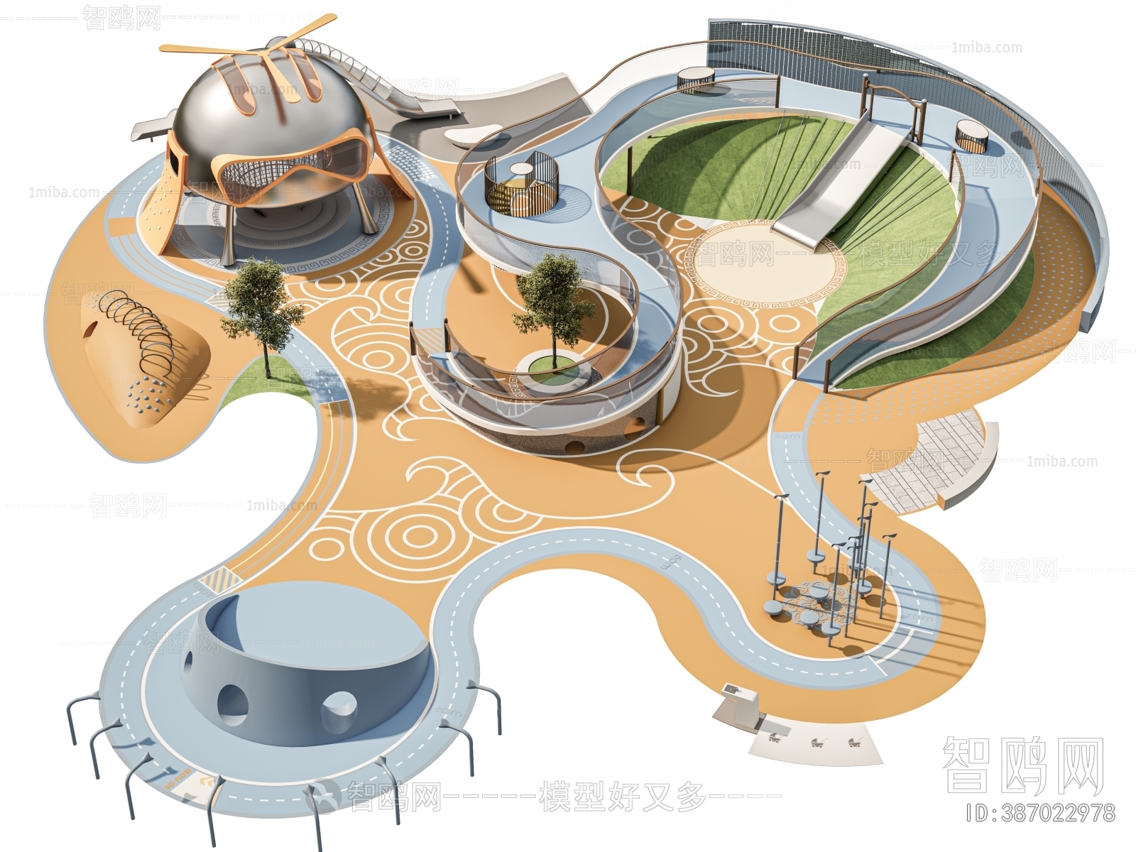 Modern Park Landscape