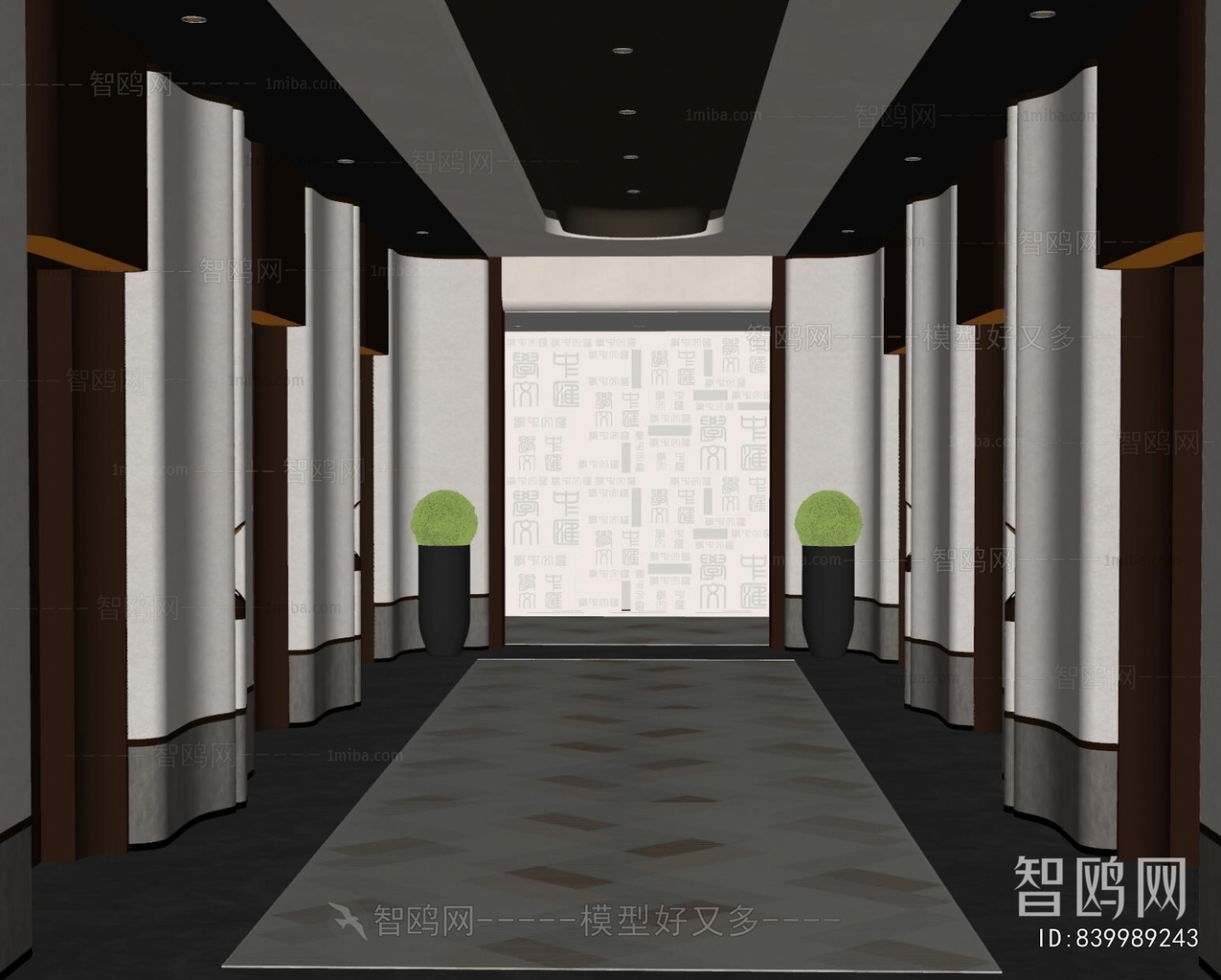 现代酒店电梯厅