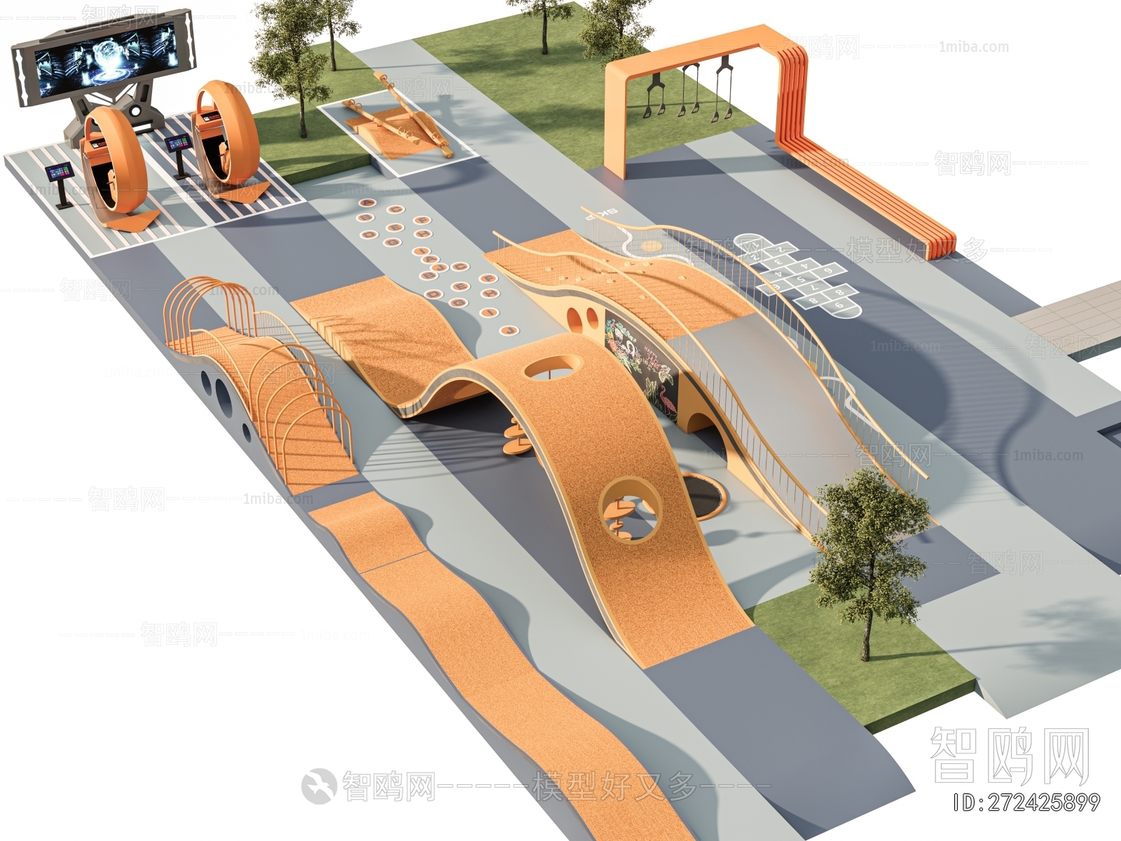 Modern Park Landscape