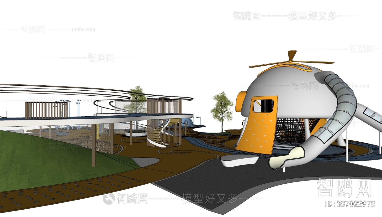 Modern Park Landscape