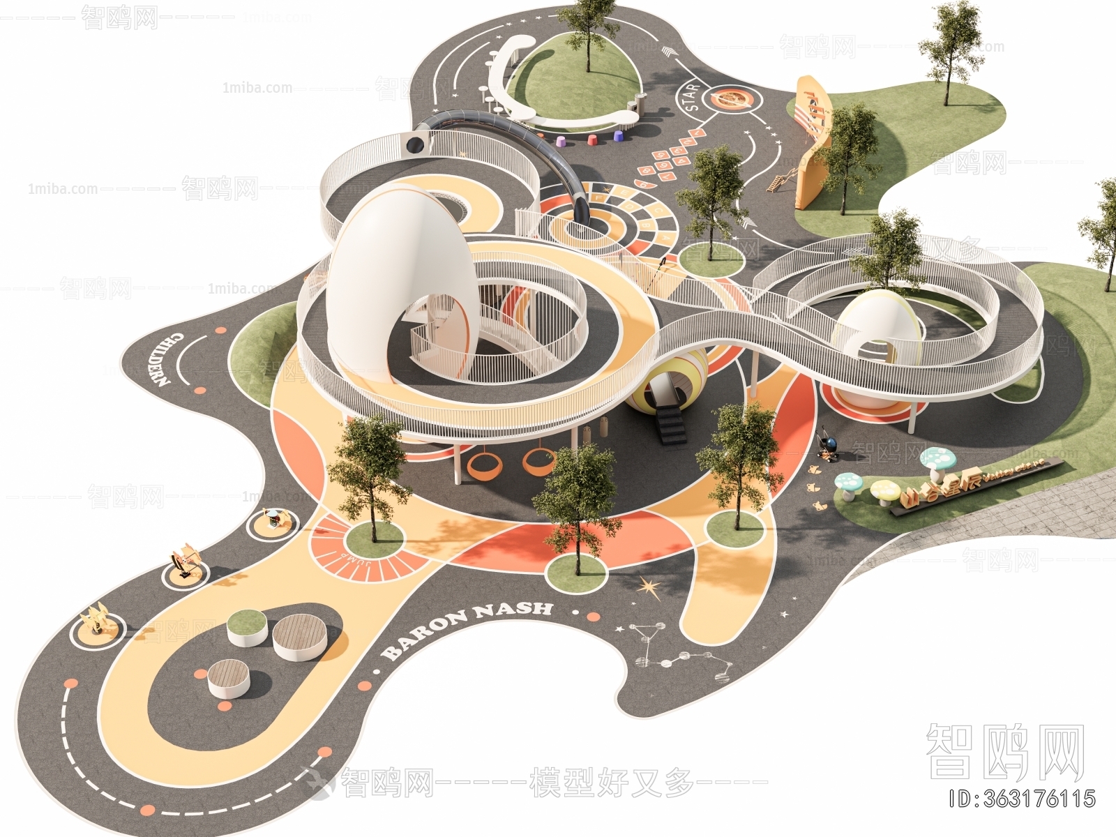 Modern Park Landscape