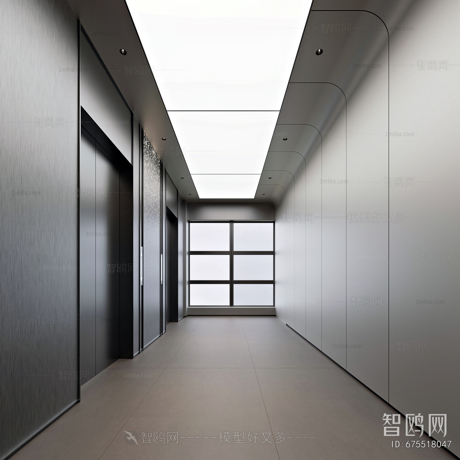 Modern Office Elevator Hall