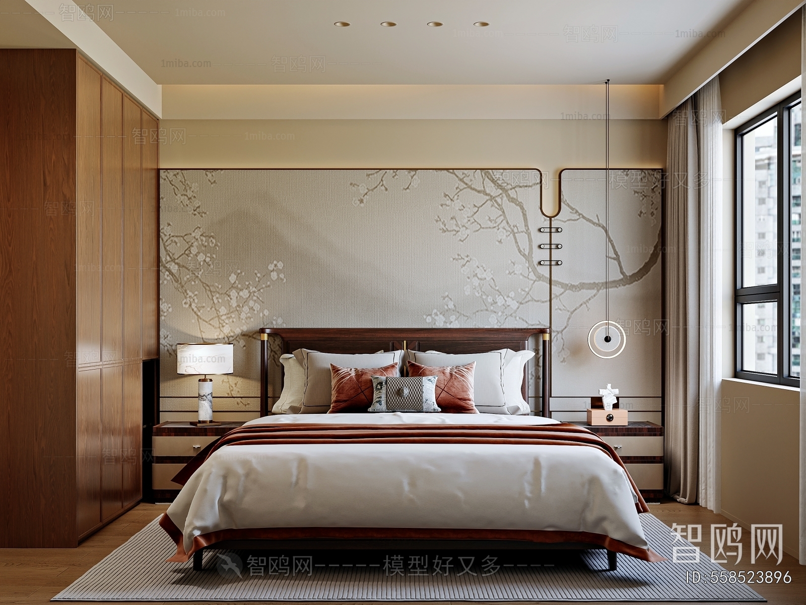 New Chinese Style Bedroom
