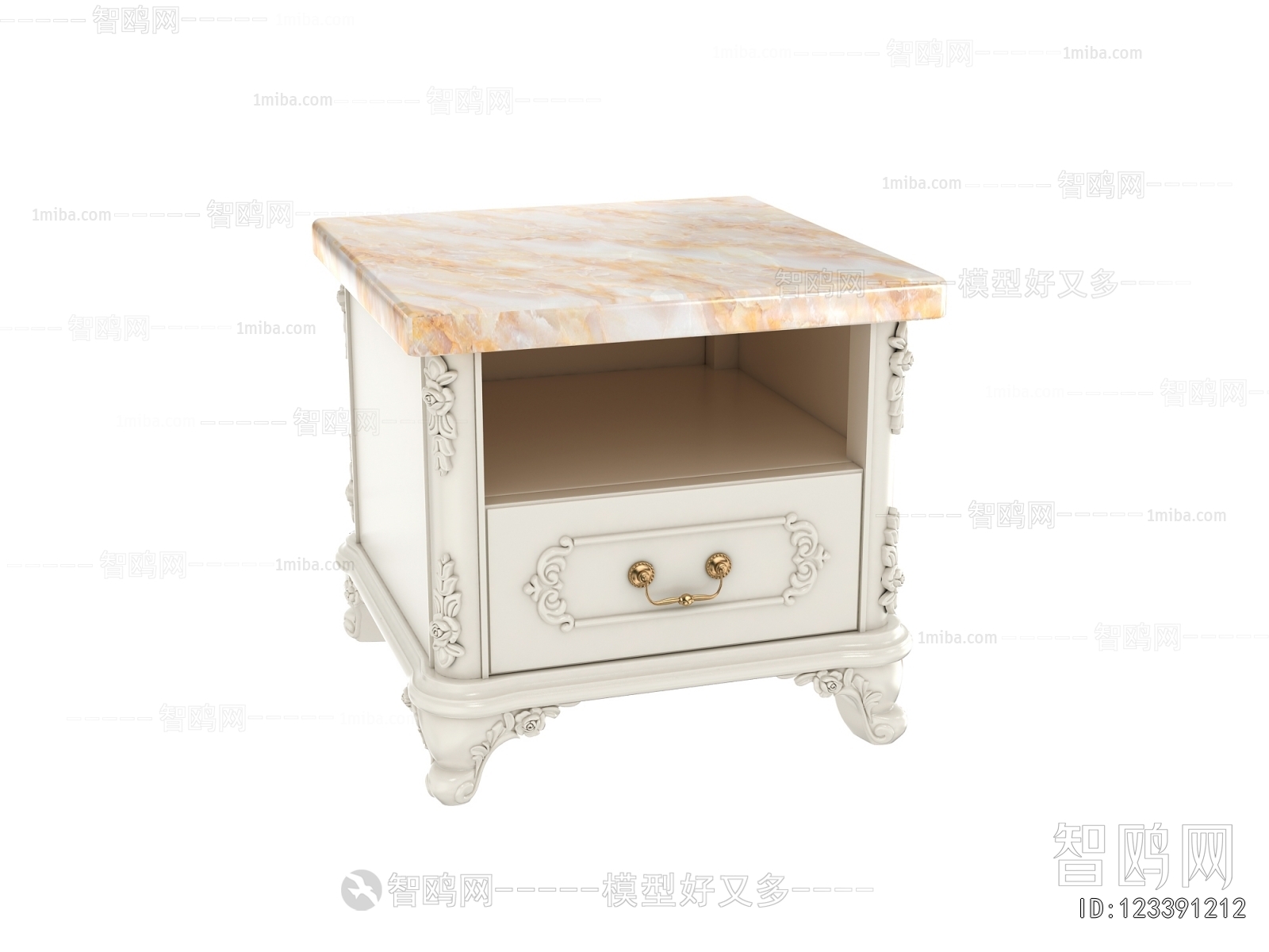 European Style Bedside Cupboard