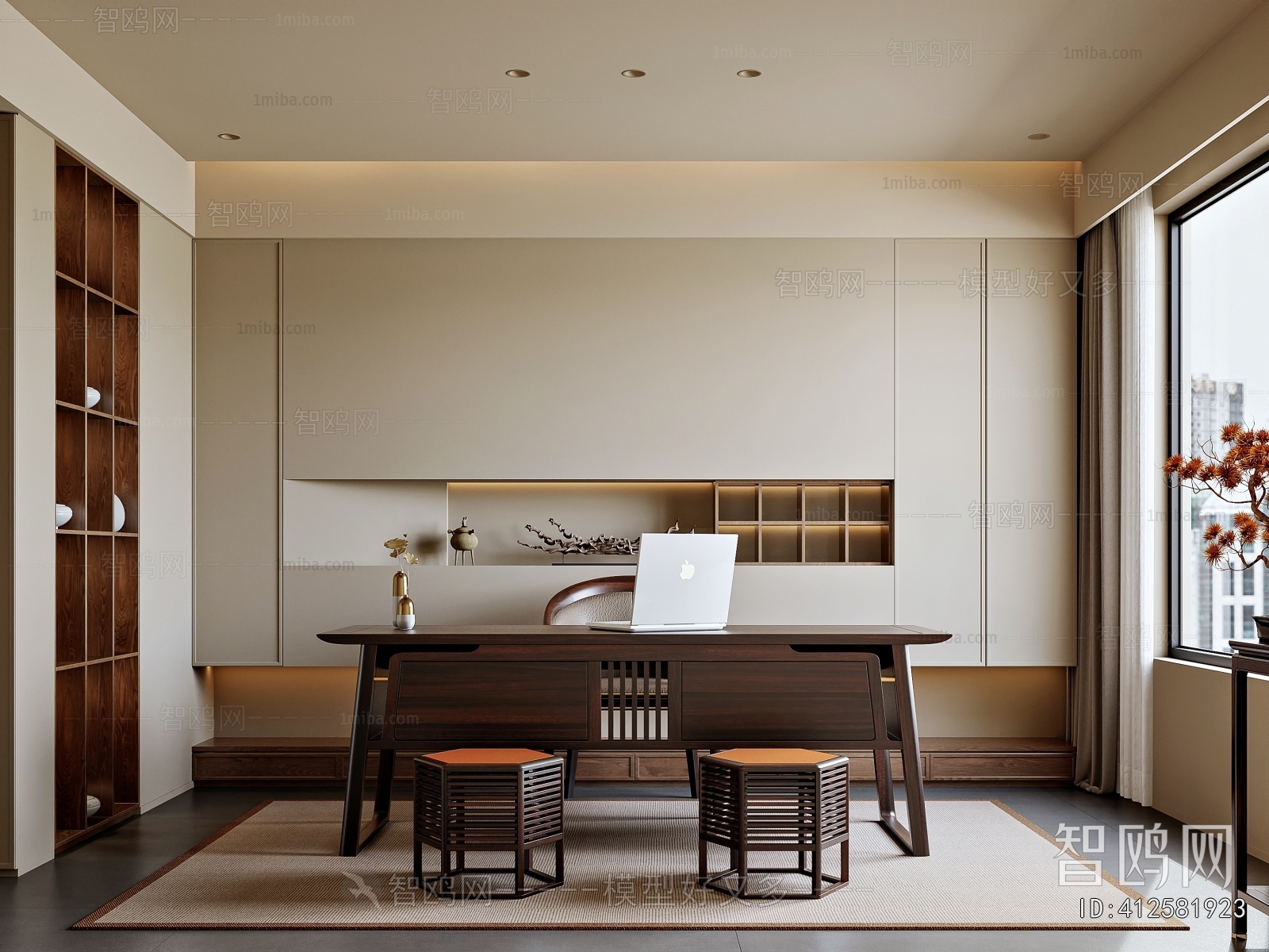 New Chinese Style Study Space