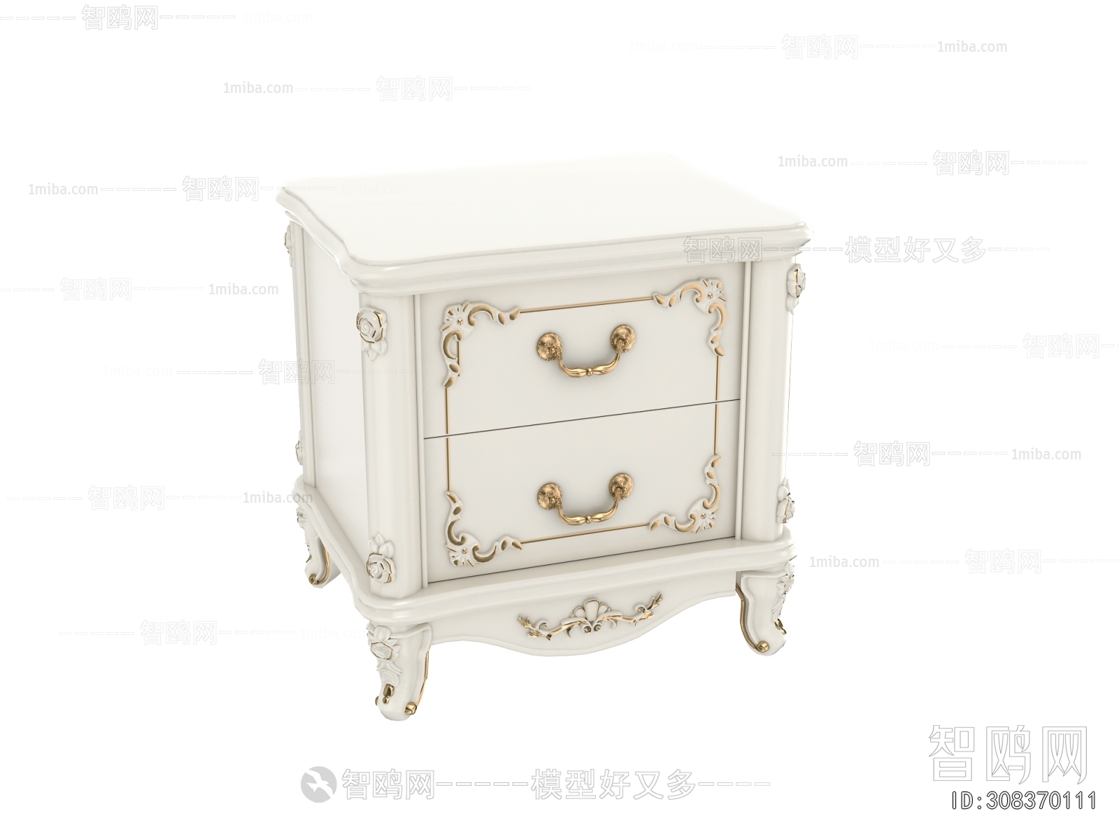 European Style Bedside Cupboard