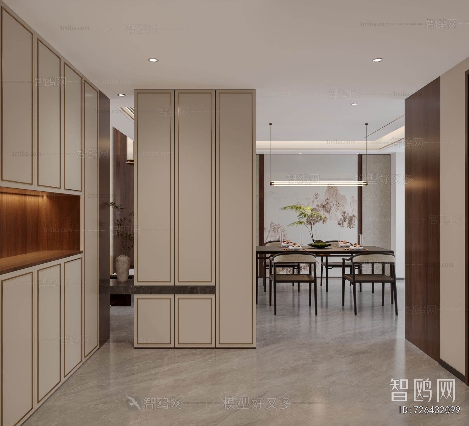 New Chinese Style A Living Room