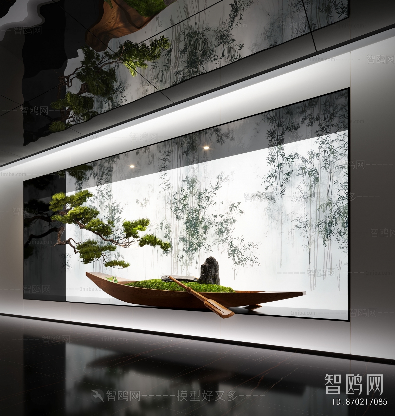 现代艺术木船景观植物小品