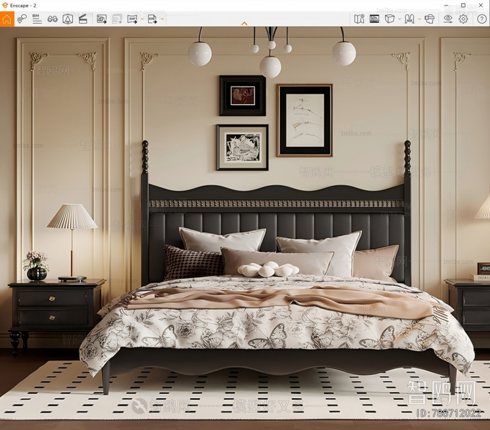 French Style Double Bed