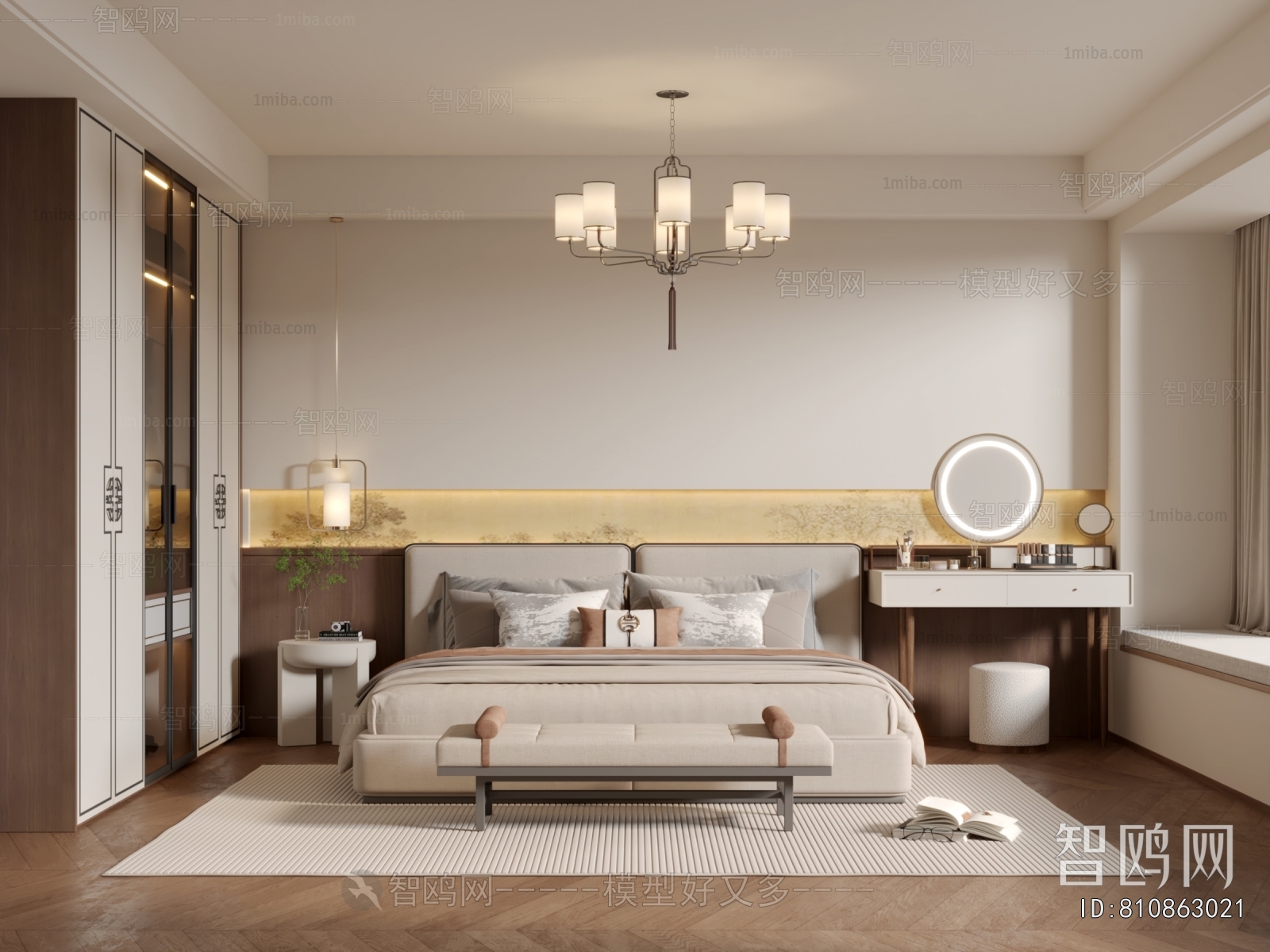 New Chinese Style Bedroom