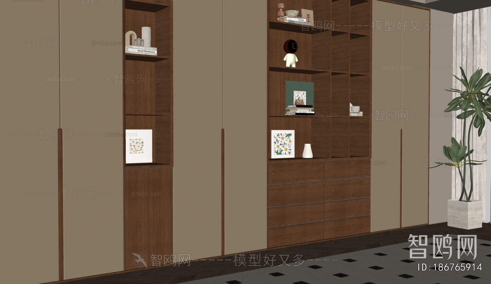 现代中古风书柜