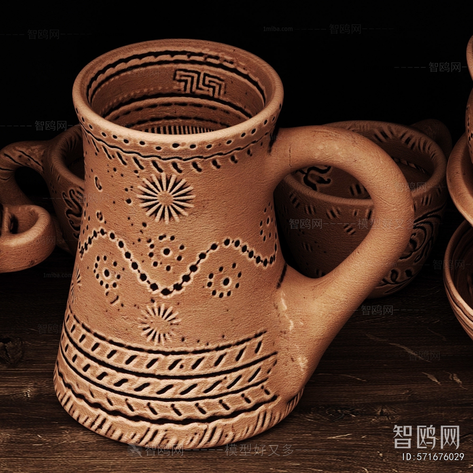 Wabi-sabi Style Clay Pot