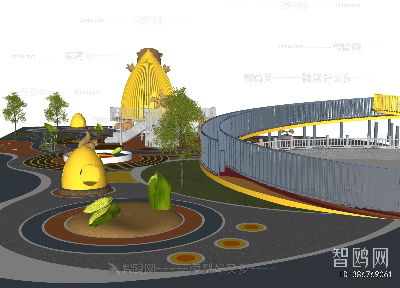 Modern Park Landscape