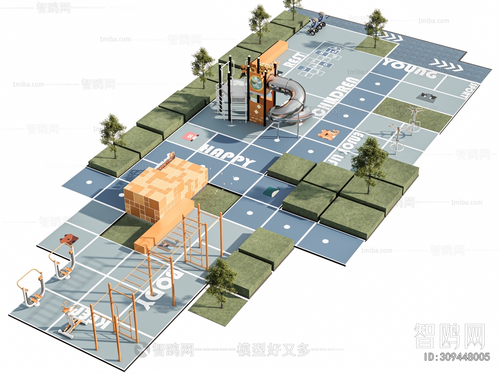 Modern Park Landscape