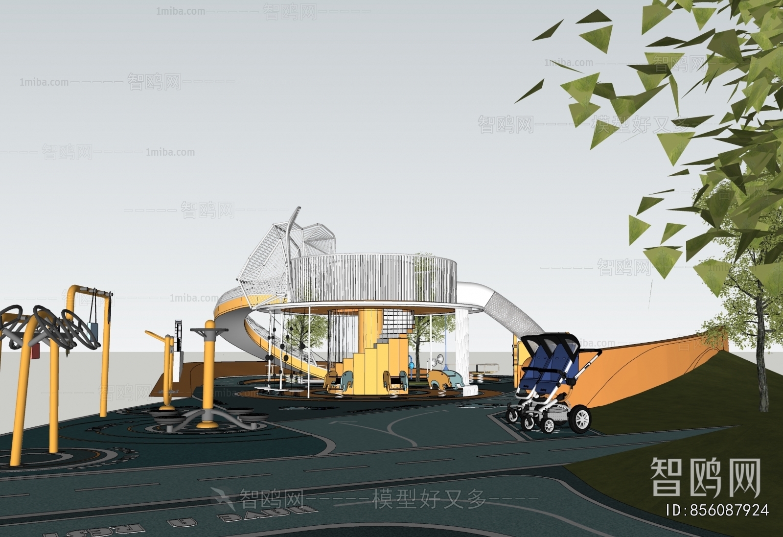 Modern Park Landscape