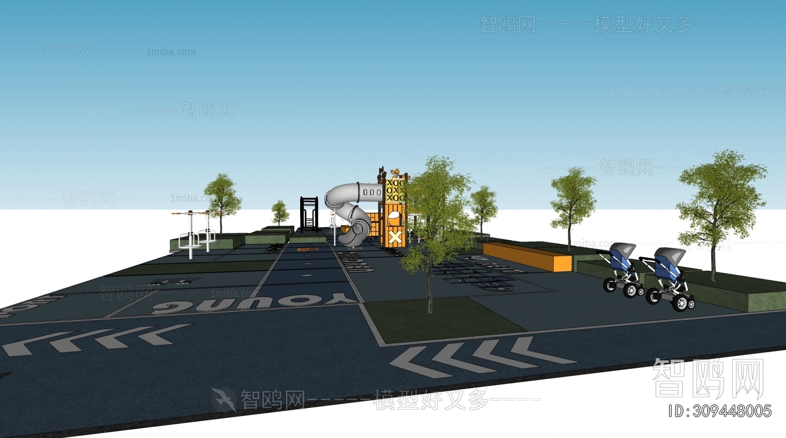 Modern Park Landscape