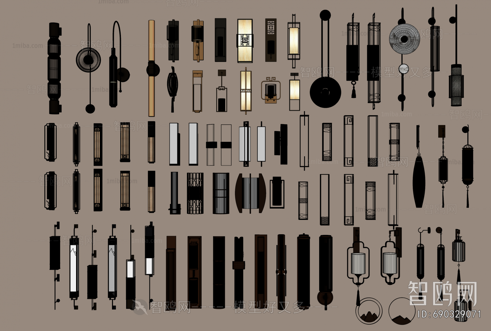 New Chinese Style Wall Lamp