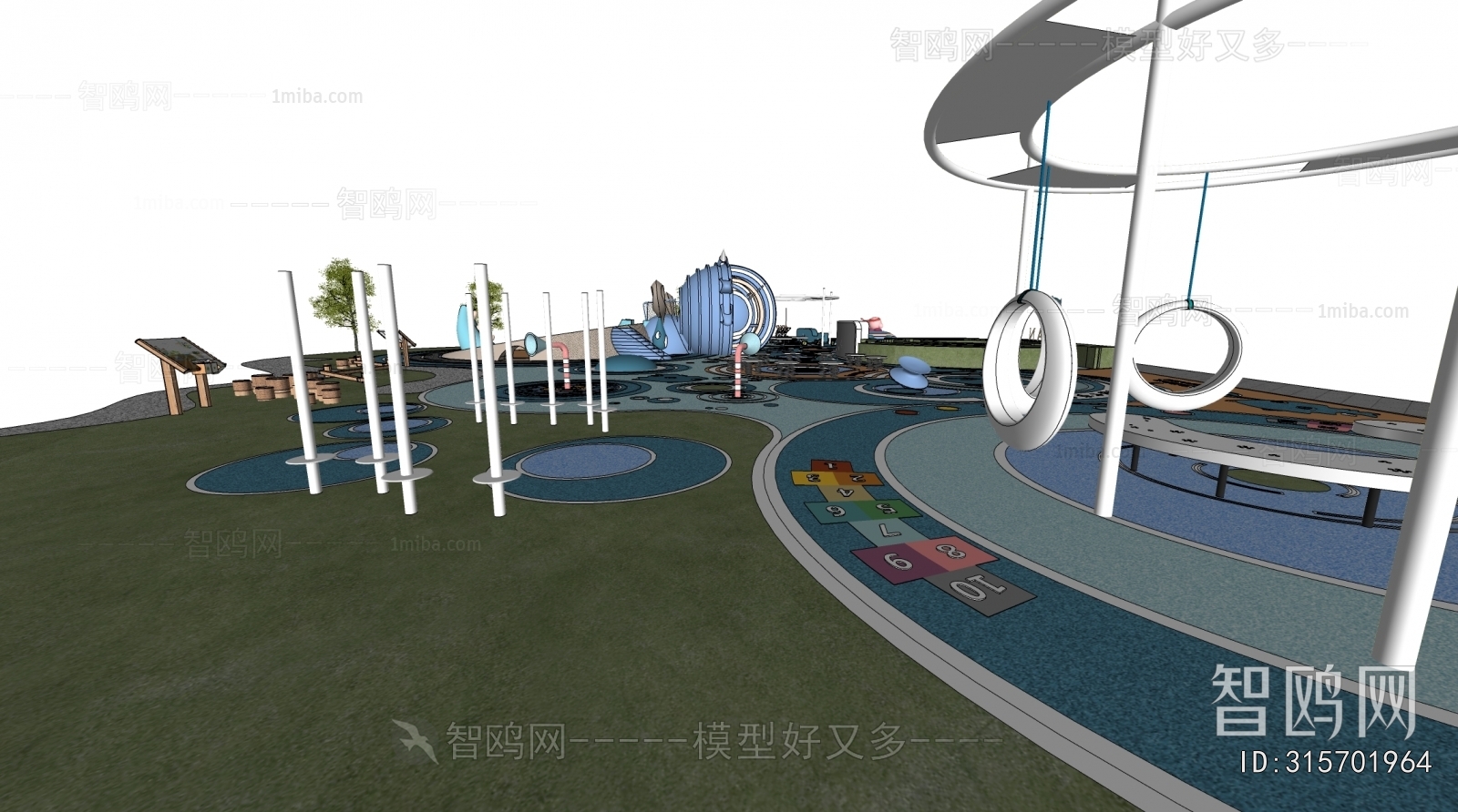 Modern Park Landscape