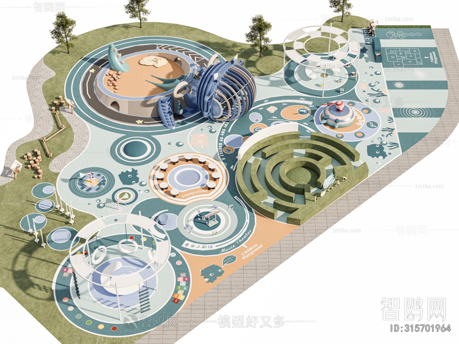 Modern Park Landscape