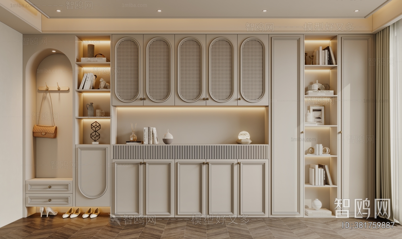 French Style Shoe Cabinet