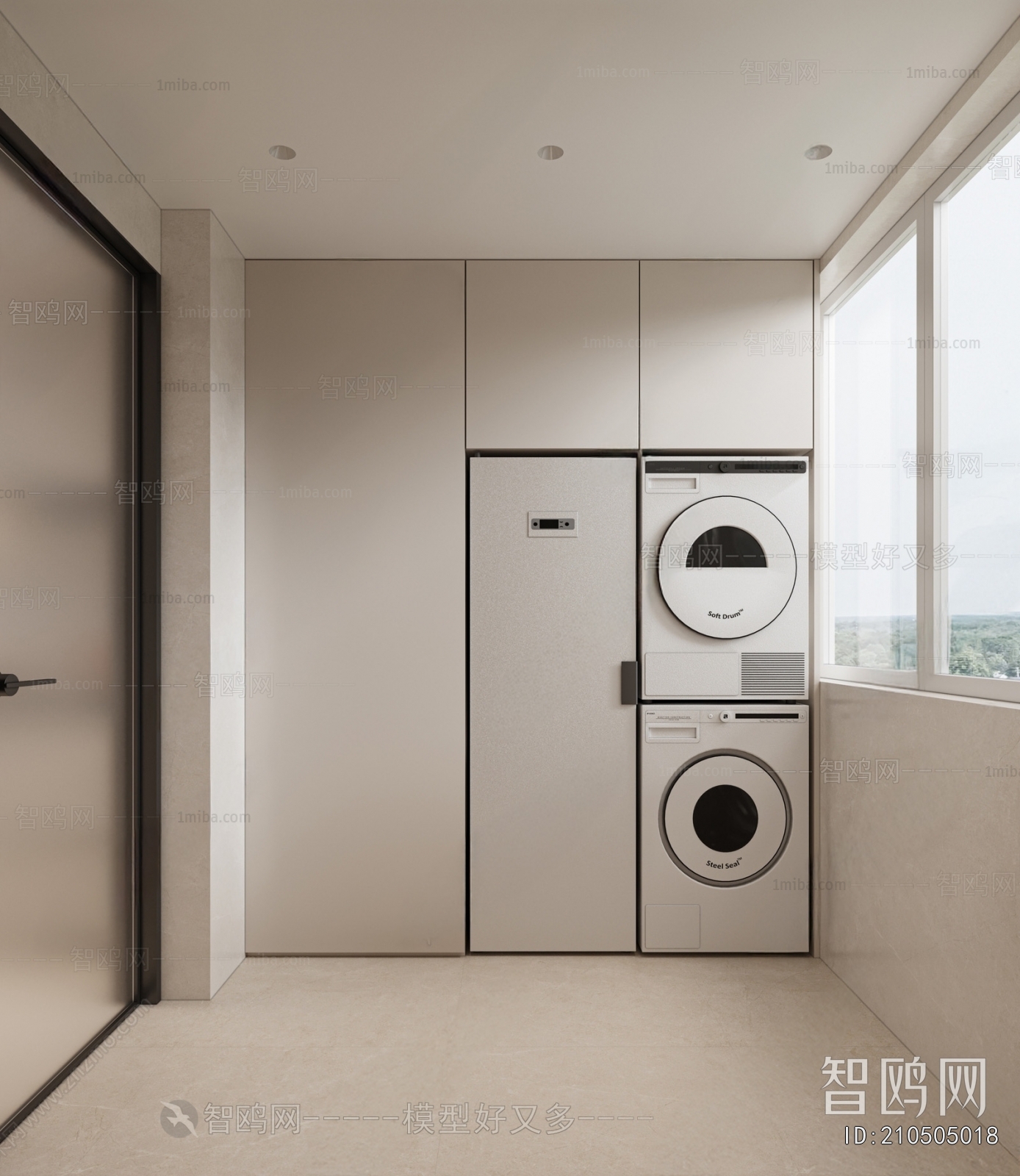 Modern Balcony Laundry Room