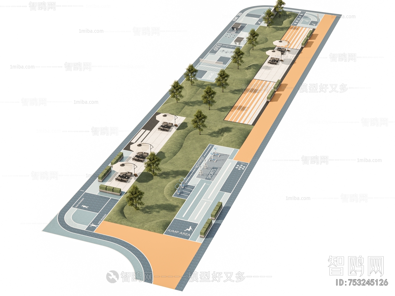 Modern Park Landscape