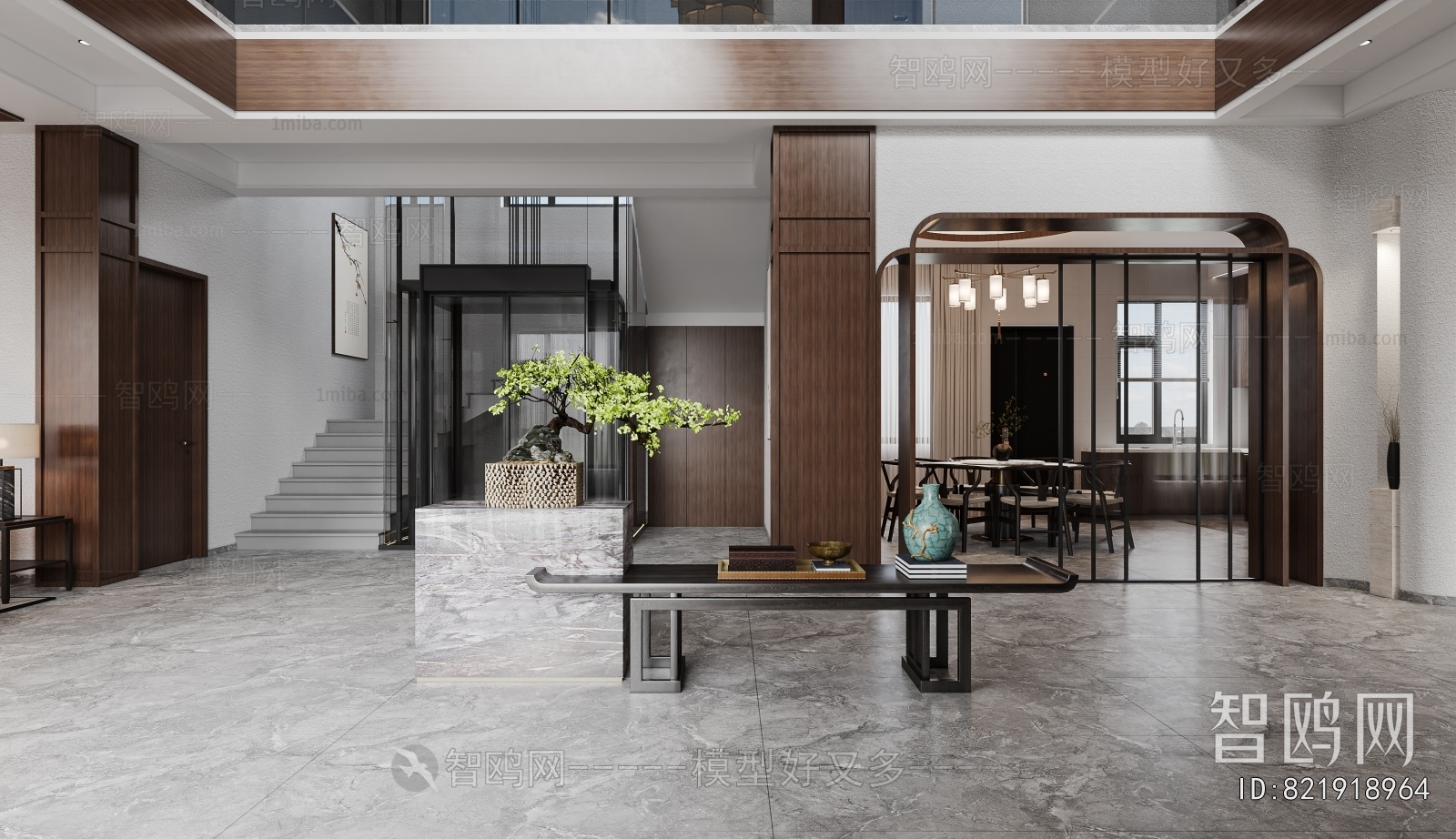 New Chinese Style A Living Room