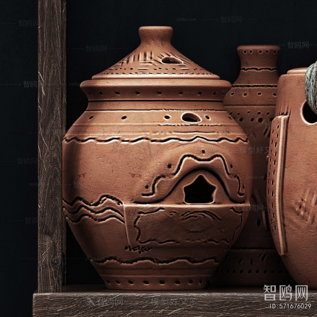 Wabi-sabi Style Clay Pot