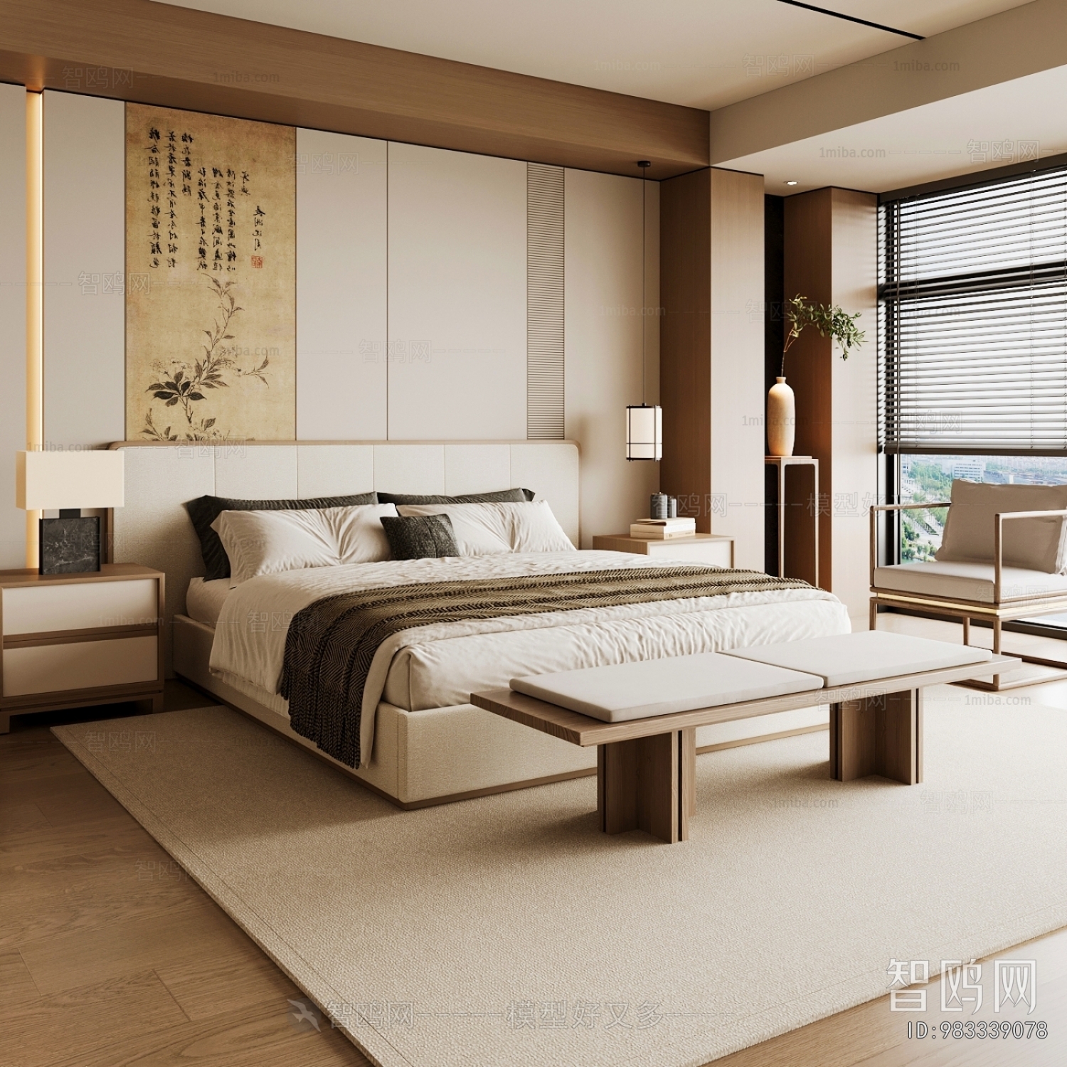 New Chinese Style Bedroom