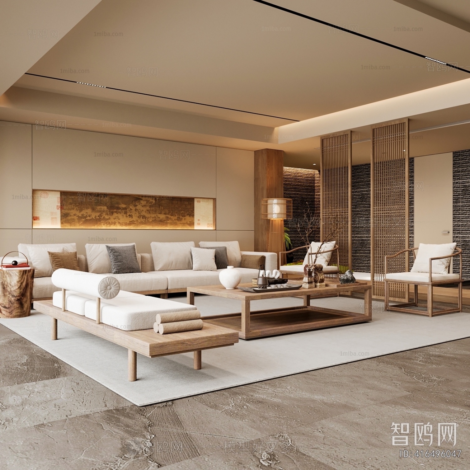 New Chinese Style A Living Room