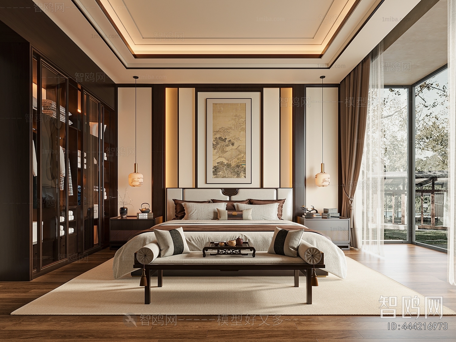 New Chinese Style Bedroom