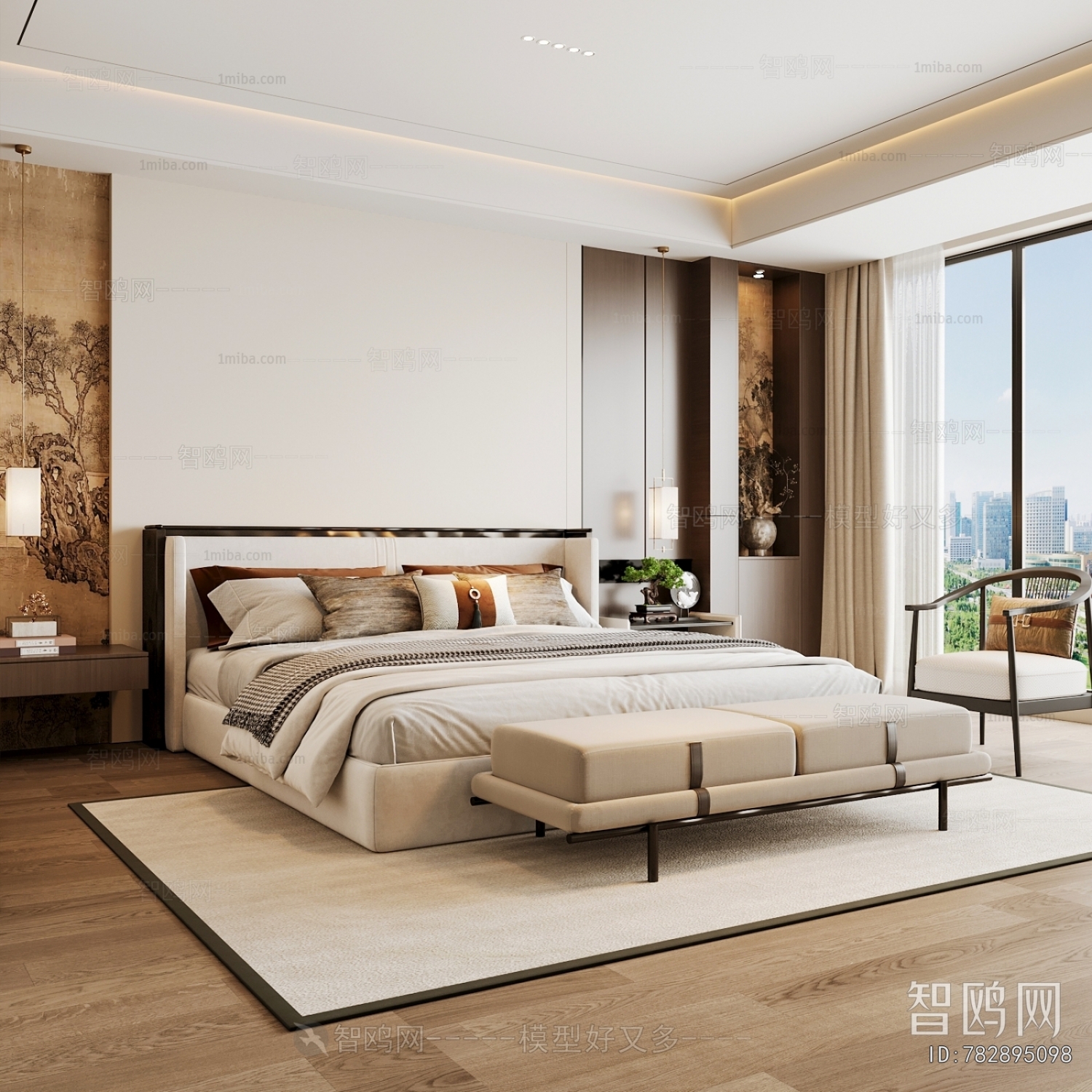 New Chinese Style Bedroom