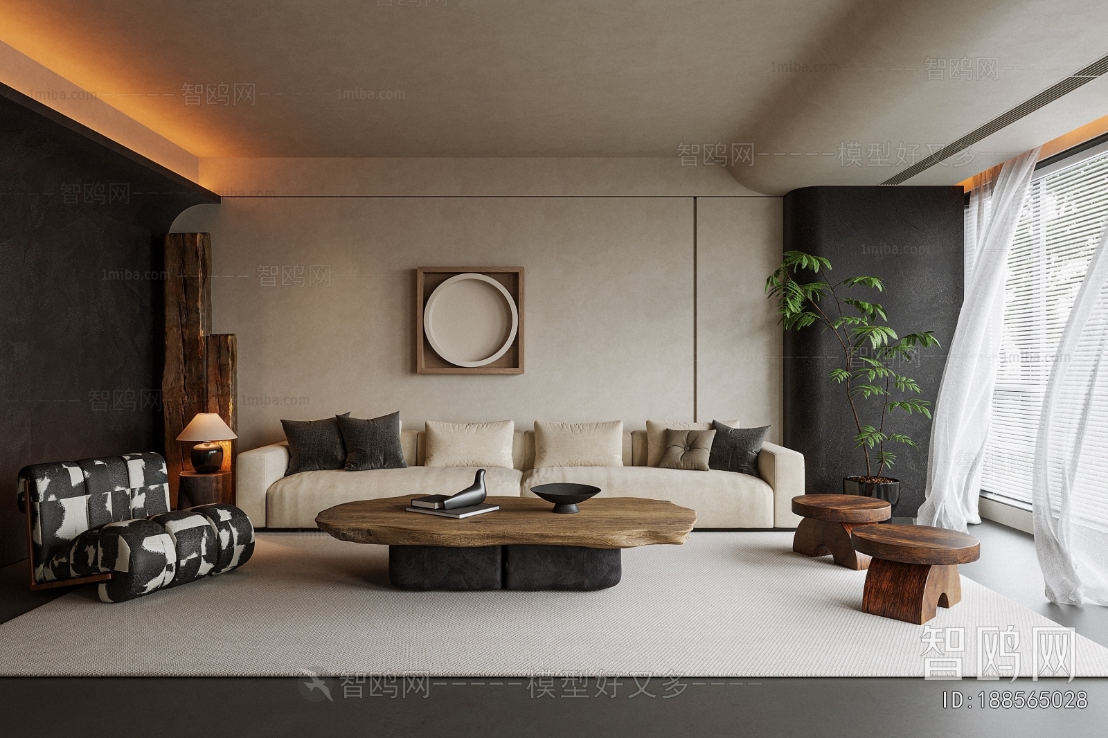 Wabi-sabi Style A Living Room