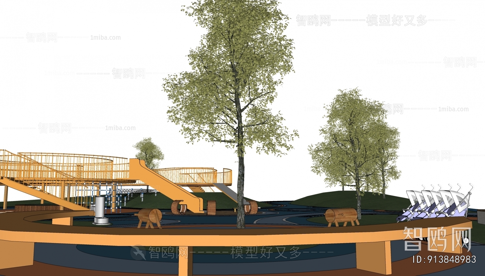 Modern Park Landscape