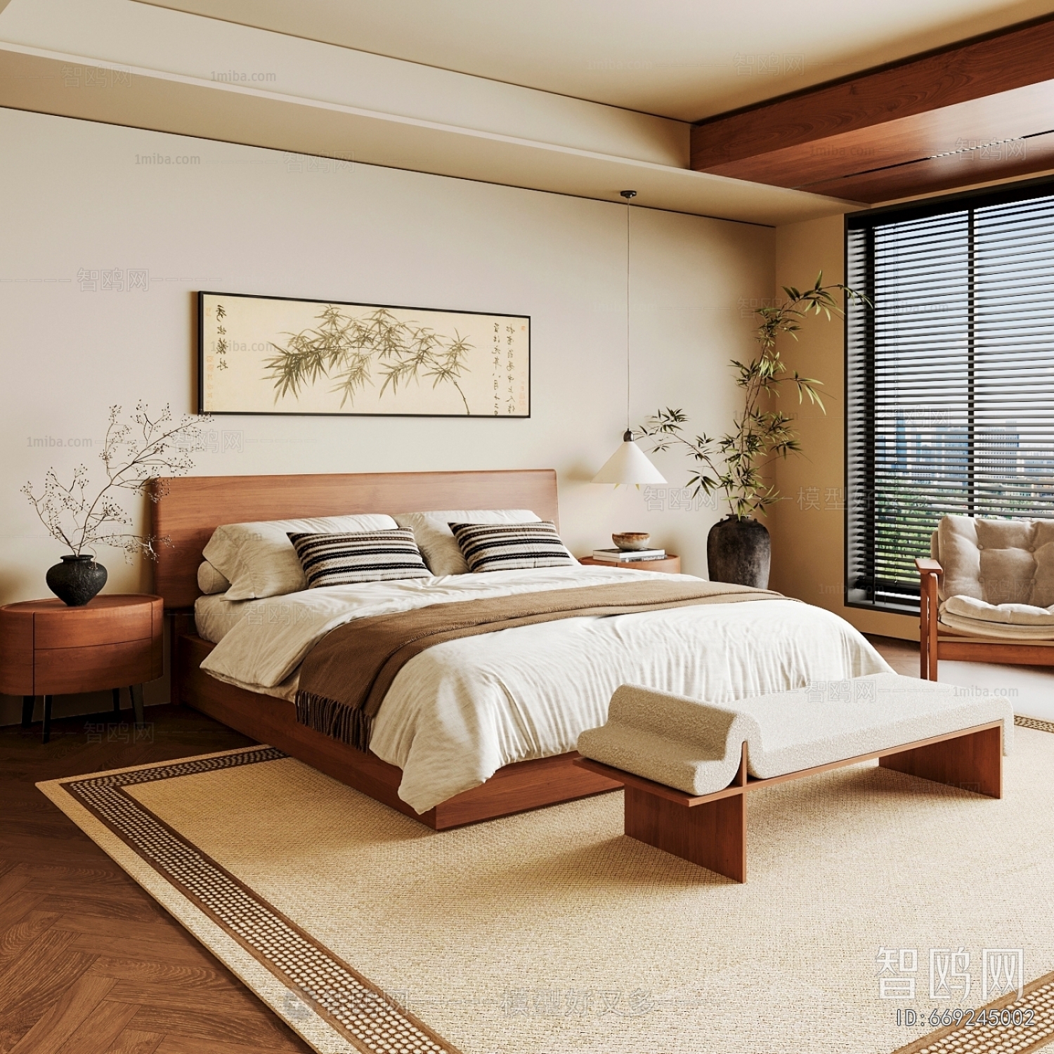 New Chinese Style Bedroom