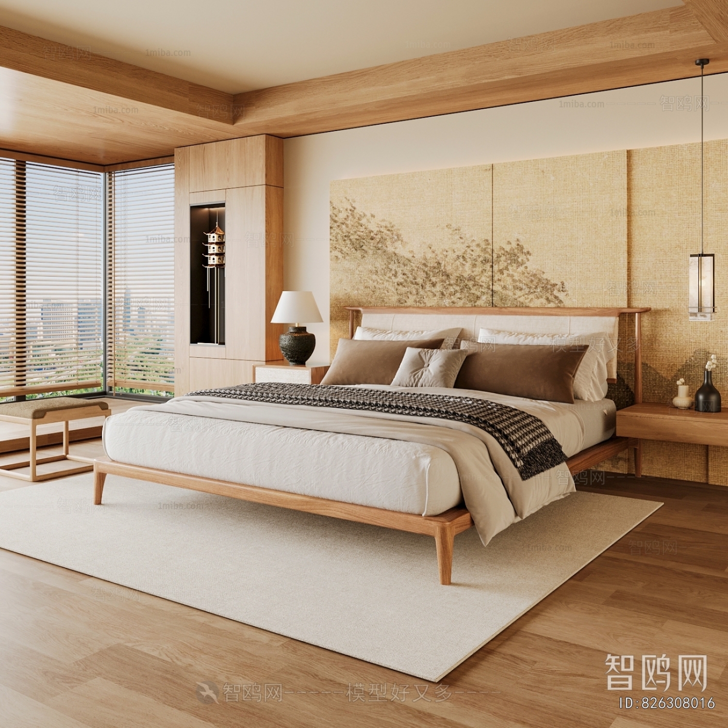 New Chinese Style Bedroom