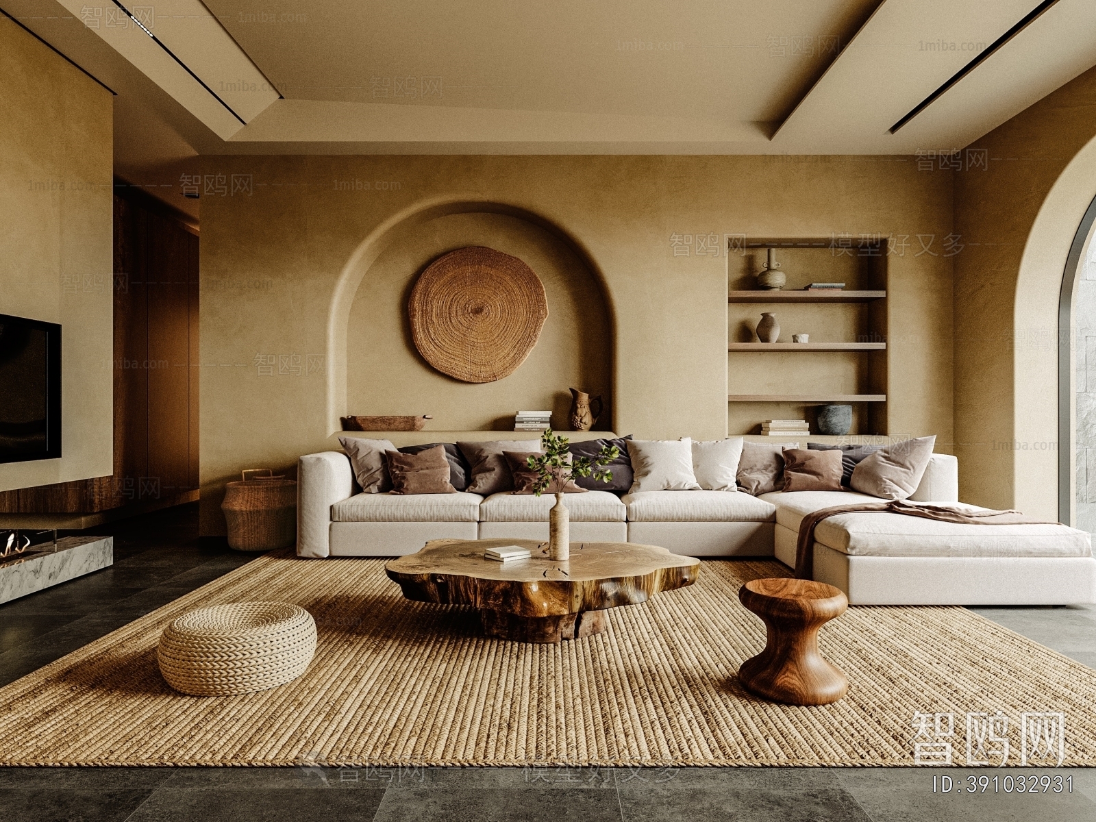 Wabi-sabi Style A Living Room