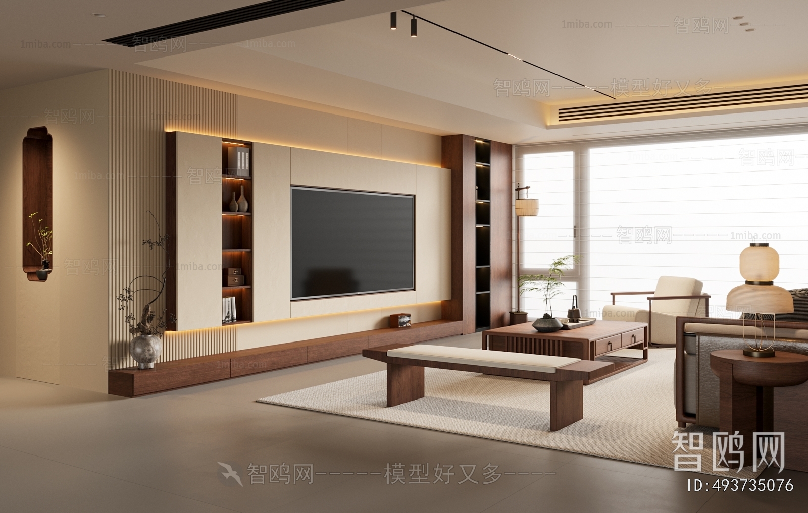 New Chinese Style A Living Room