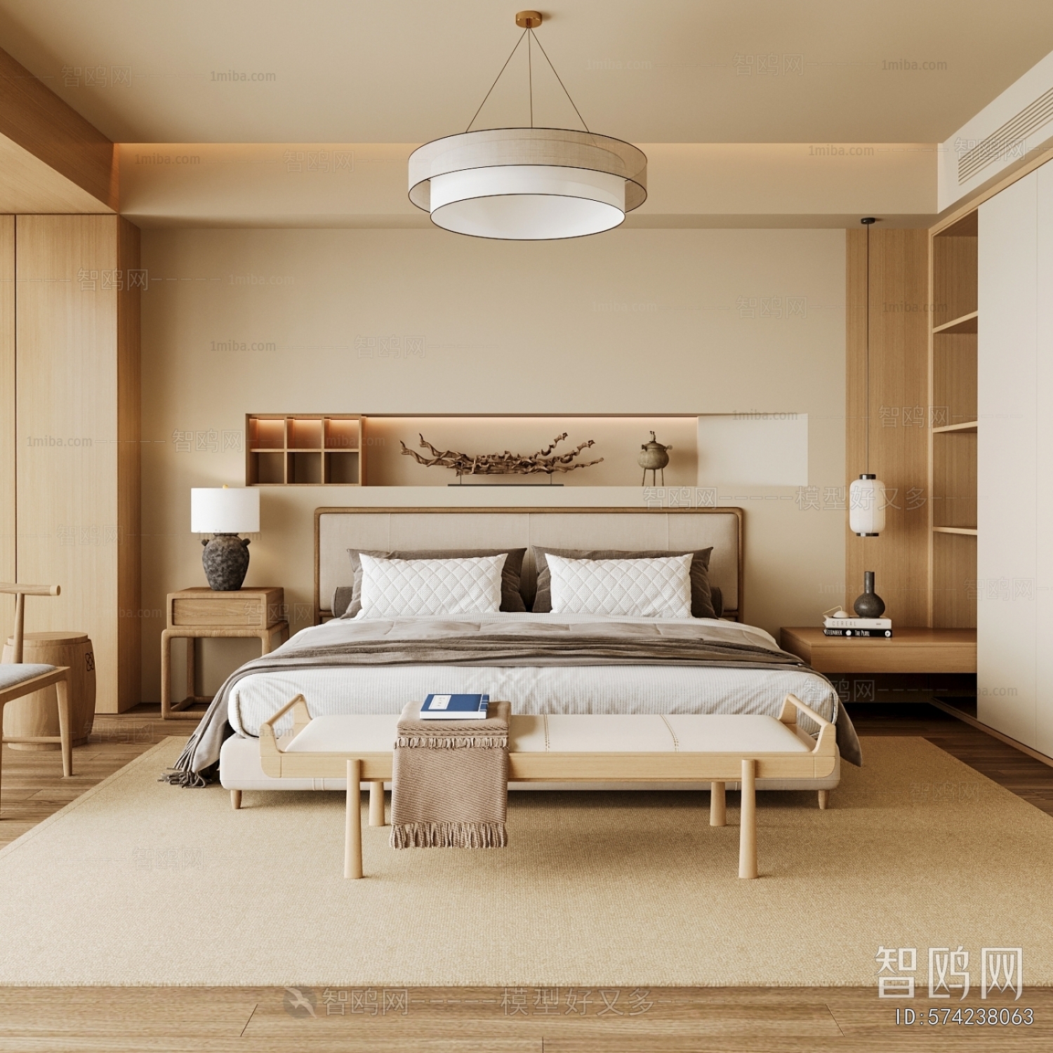 New Chinese Style Bedroom