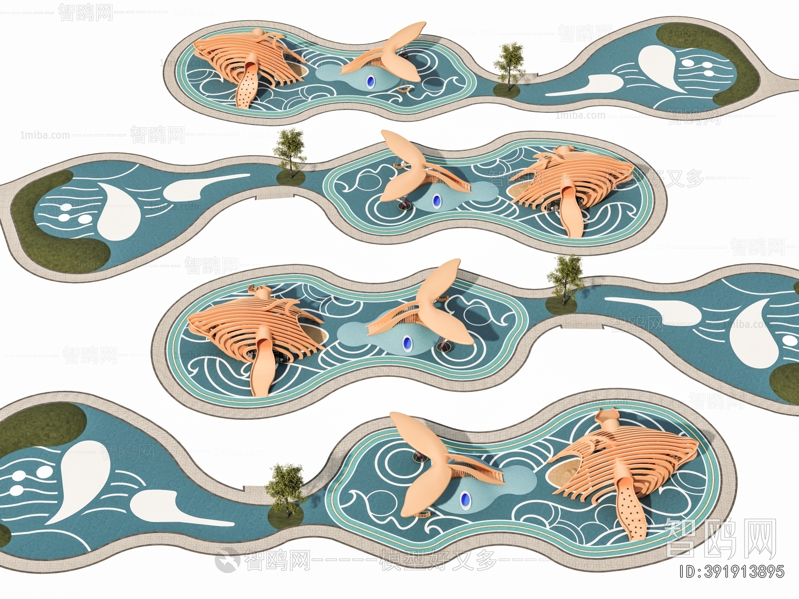 Modern Park Landscape