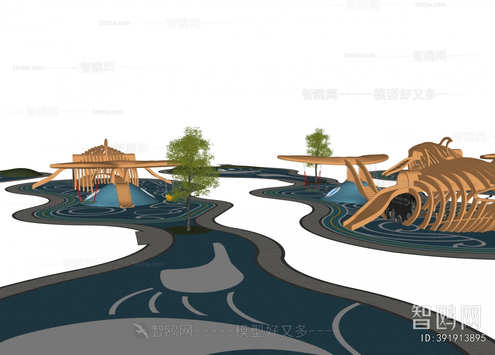 Modern Park Landscape