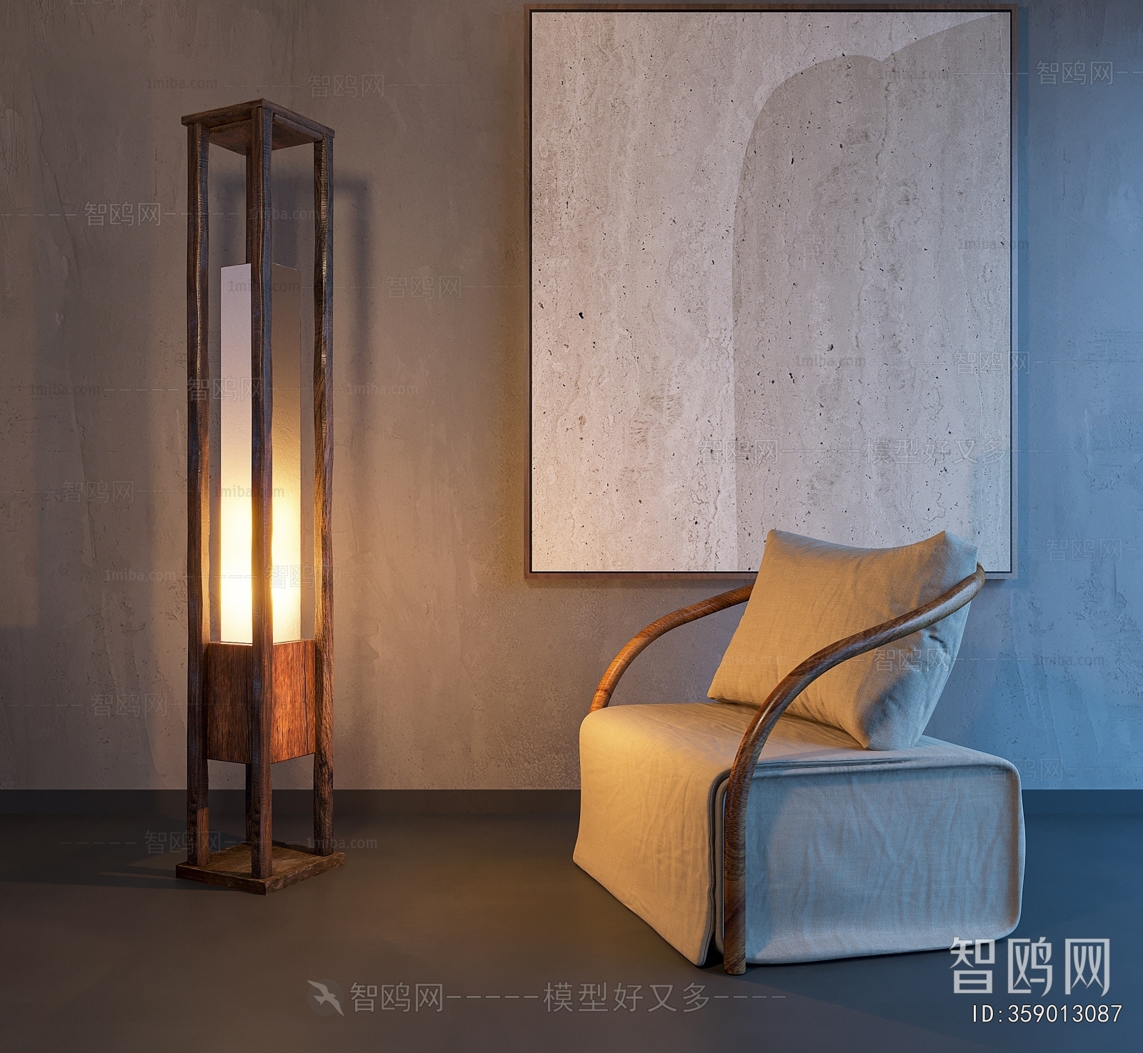 Wabi-sabi Style Single Sofa