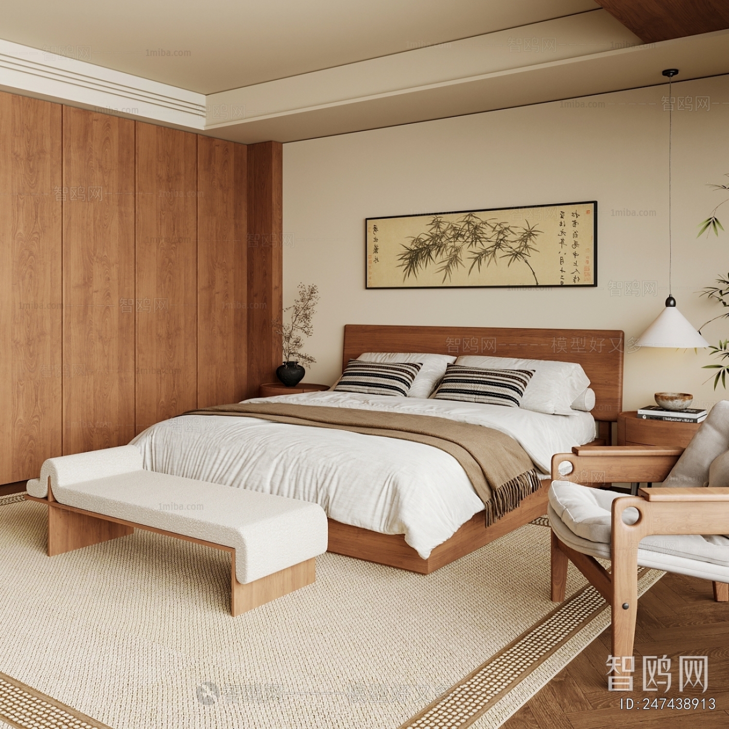 New Chinese Style Bedroom