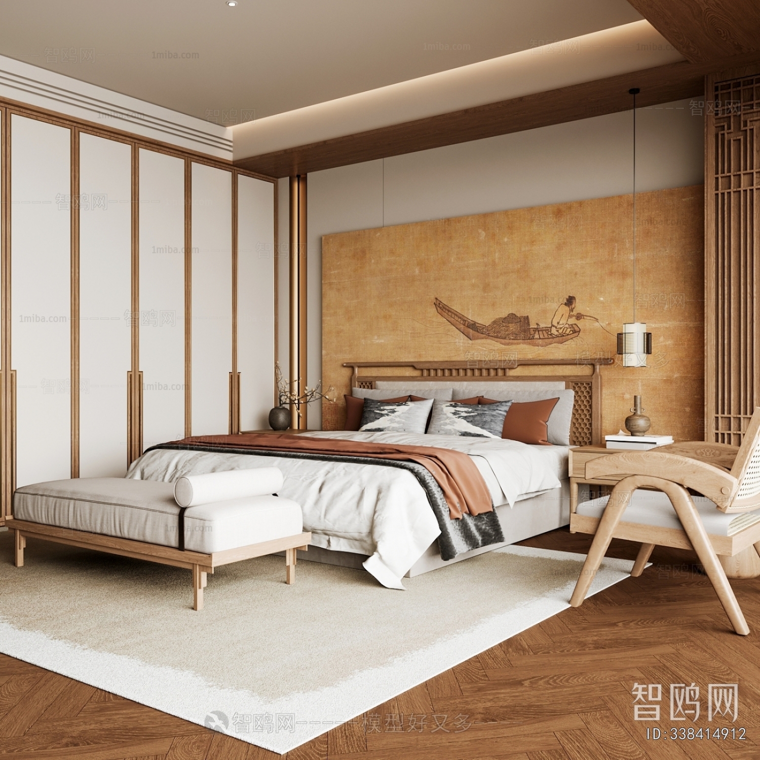 New Chinese Style Bedroom