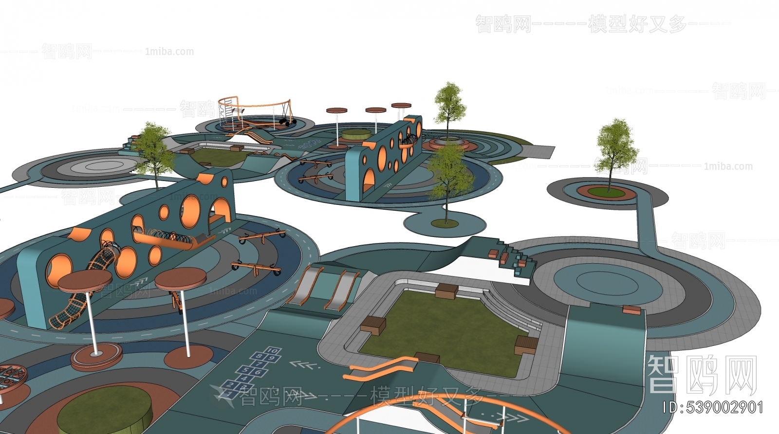 Modern Park Landscape