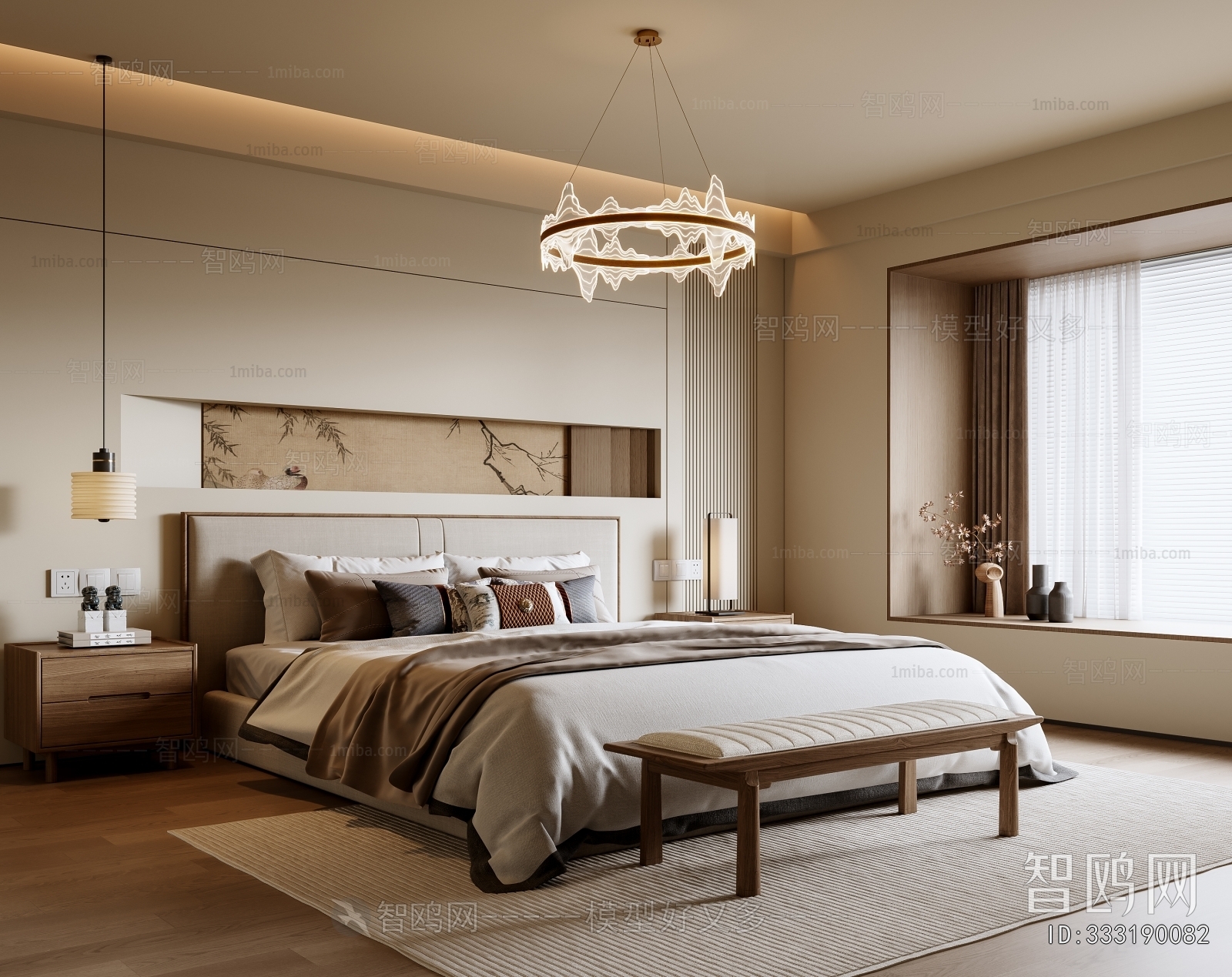 New Chinese Style Bedroom