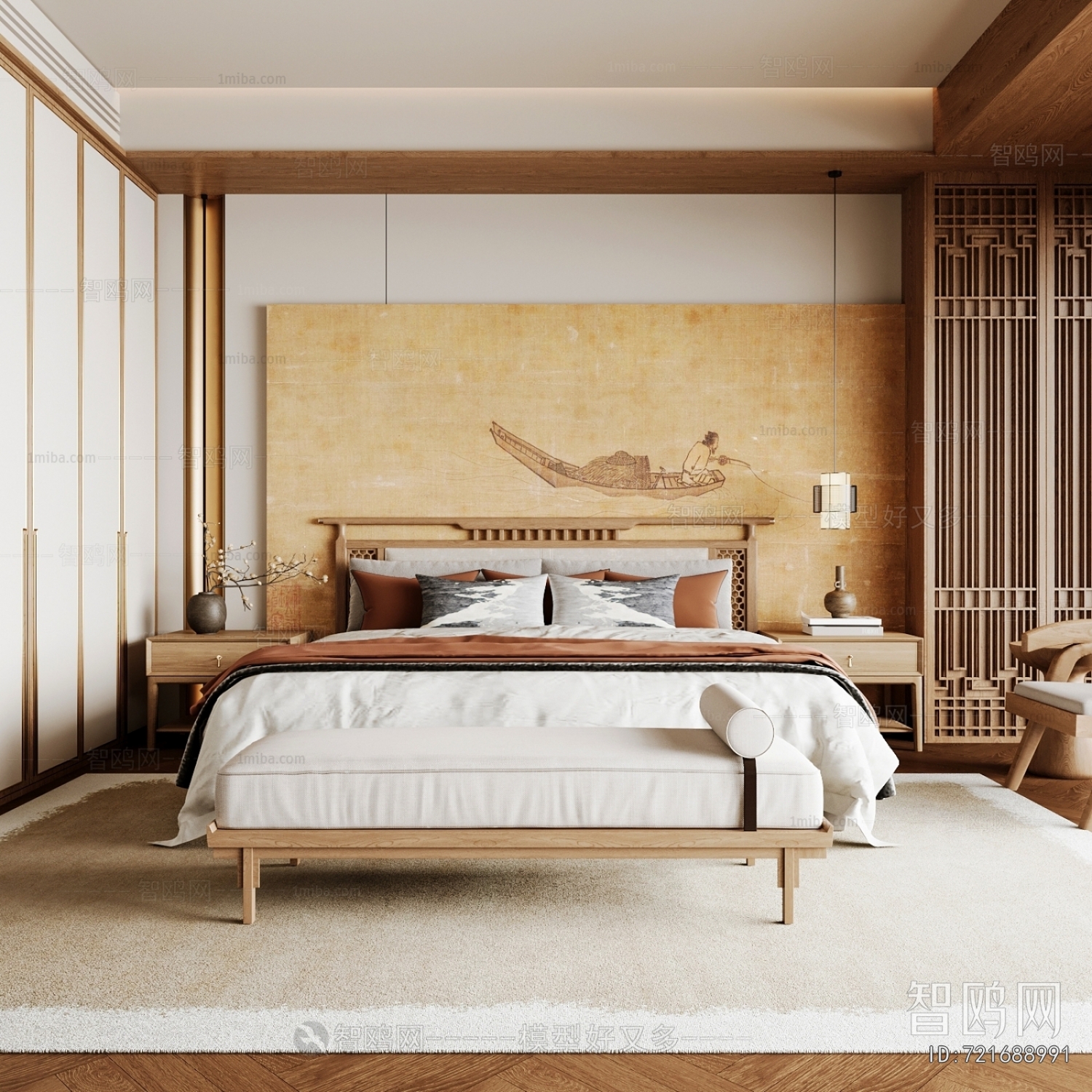 New Chinese Style Bedroom