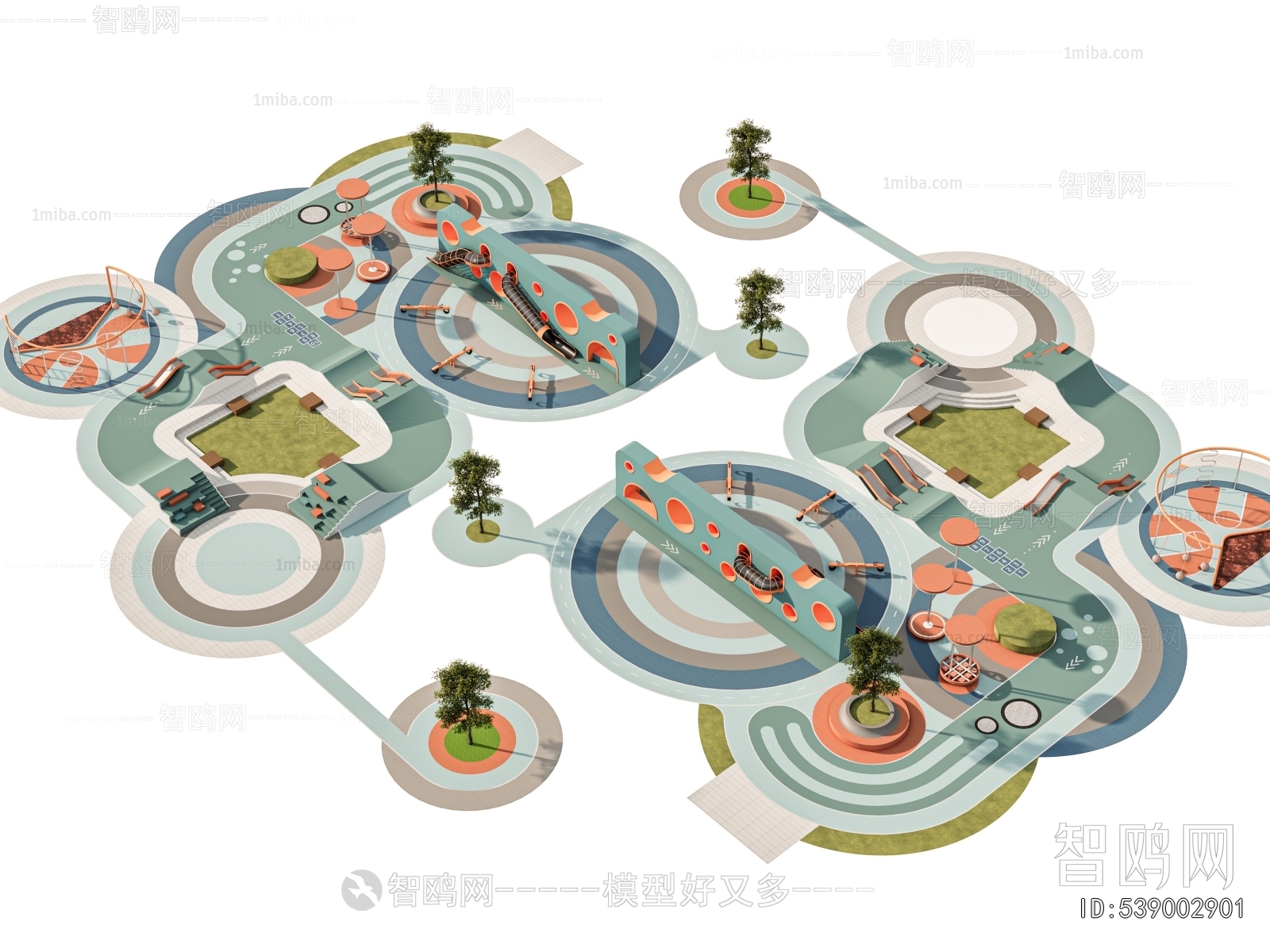 Modern Park Landscape