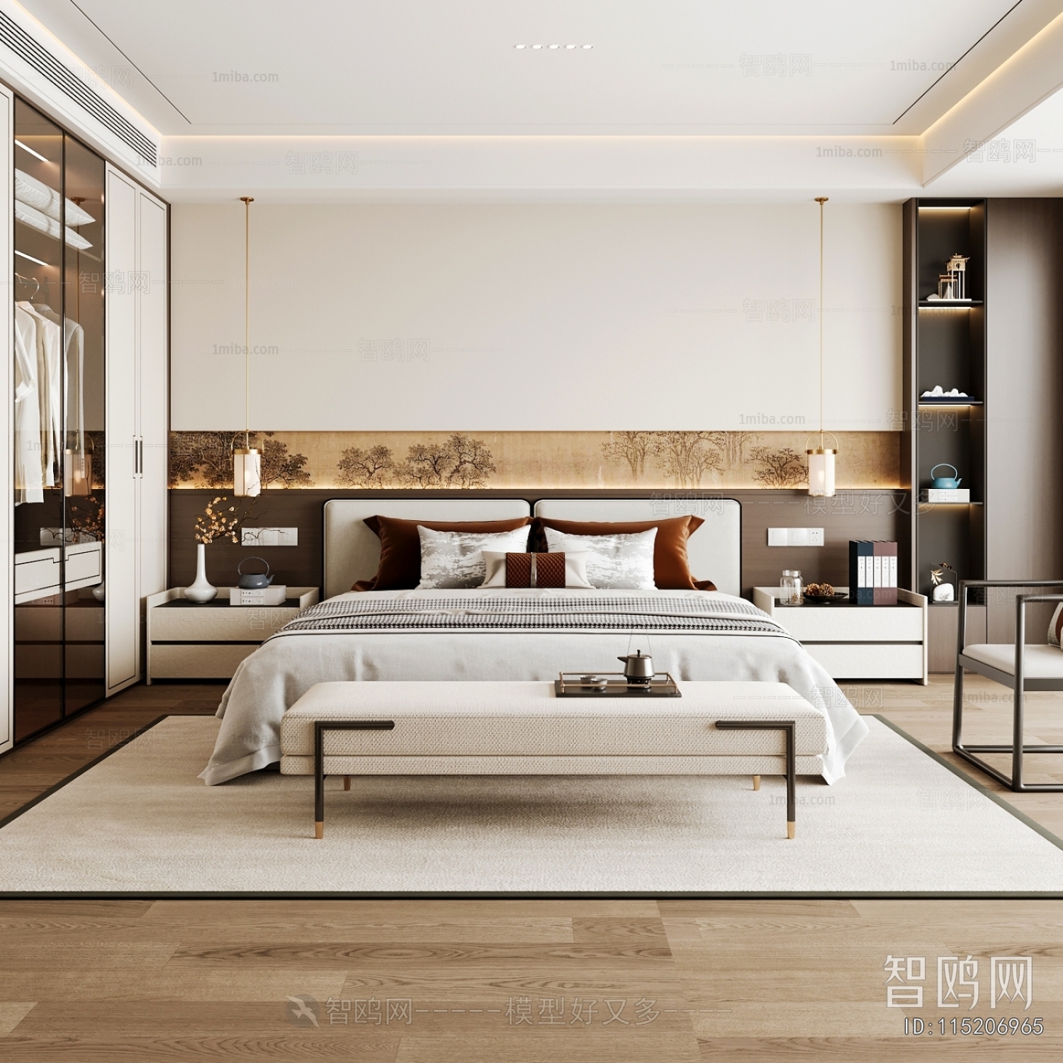 New Chinese Style Bedroom